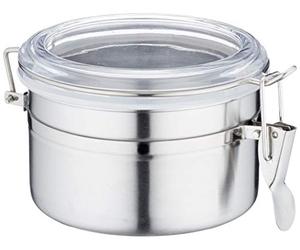 Metaltex Storage Jar with Acrylicic Lid, Silver, 0.7 Litre