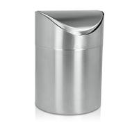 Metaltex Table Waste Container with Swinging lid, Stainless-Steel, Silver, 12.1 x 12.1 x 16.7 cm