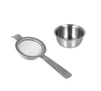 Metaltex Tea Strainer with Bowl, Stainless Steel, Silver, 15 x 5 x 5 cm 253803010
