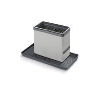 Metaltex Tidy-Tex Kitchen Sink Organiser - Storage Caddy and Tray for Kitchen Cleaning Essentials - Grey, 24 x 13 x 14 Centimetres