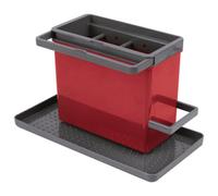 Metaltex Tidy-Tex Kitchen Sink Organiser - Grey/red