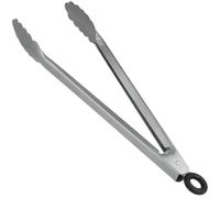 Metaltex 25.09.74 Stainless Steel Multipurpose Grill Tongs with Locking Mechanism, 30 cm, Stainless_Steel, Silver