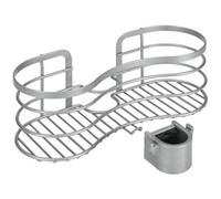 Metaltex Viva Bathroom Shower Caddy With Pole Grip - Silver
