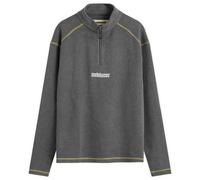 Metalwood Studio Men's Contrast Stitch 1/4 Zip Sweatshirt Charcoal