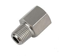 Metalwork 304 Stainless Steel Forged Pipe Fitting, Converter Adapter, G 1/4“ Female Thread to 1/4" NPT Male, High Pressure (1 Pc)