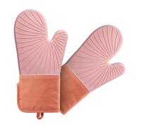 Metamorisy,pink silicone oven heat resistant gloves,up to 260°C oven mitts