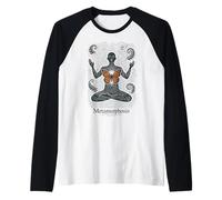 Metamorphosis Butterfly Meditate Mind Body Soul Raglan Baseball Tee