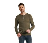 METARINO Men's Merino Wool Henley T-Shirt Long Sleeve Button Shirts Athletic Shirt Tees Tops for Travel,Cycling,Running, Army Green, XL