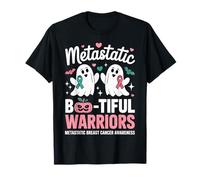 Metastatic Breast Cancer Awareness Ghost Boo-Tiful Warriors T-Shirt