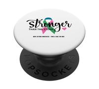 Metastatic Breast Cancer Awareness Stronger Than The Storm PopSockets Adhesive PopGrip