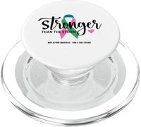 Metastatic Breast Cancer Awareness Stronger Than The Storm PopSockets PopGrip for MagSafe
