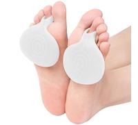Metatarsal Pads Gel Cushions 6 Pack, Silicone Metatarsal Pads with Toe Loop, Soft Foot Pads for Ball of Foot Cushioning Inserts for Shoes, Reusable Mortons Neuroma Pads for Forefoot Pressure Relief