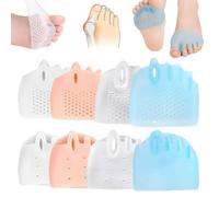 Metatarsal Pads, Silicone Toe Separator,Toe Spacers, Ball of Foot Cushions, Breathable & Soft, For Toe Overlapping Hammertoe Yoga Practice (4 Pcs)