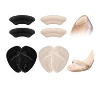 Metatarsal Pads Women, Heel Inserts for Women All Day Reduce Foot Pain, for Stop Feet from Sliding Forward Shoe Inserts for Women for Too Big (Pale Apricot+Black)