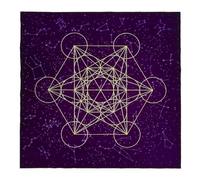 Metatron Cub Crystal Grid Altar Tarot Cloth Tablecloth Velvet Astrology Tarot Divination Card Tablecloth Tapestry Witch Altar Cloth Altar Fabric Runner Witch Pentagram Altar Cloth Spiritual