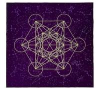 Metatron Cub Crystal Grid Altar Tarot Cloth Tablecloth Velvet Astrology Tarot Divination Card Tablecloth Tapestry Witch Altar Cloth Altar Fabric Runner Witch Pentagram Altar Cloth Spiritual