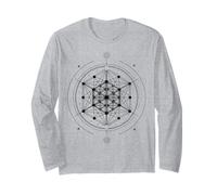 Metatron Cube Mandala Meditation Energy Healing Long Sleeve T-Shirt