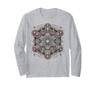 Metatron Cube Mandala Meditation Energy Healing Long Sleeve T-Shirt