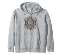 Metatron Cube Mandala Meditation Energy Healing Zip Hoodie