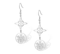 Metatron Cube Witches Knot Earrings Stainless Steel Celtic Knot Protection Amulet Sacred Geometry Dangle Earring Witchcraft Jewelry Gift for Women