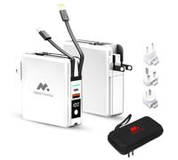 MetaTronics Omni 5 in 1 Charger with Global Adapter Kit | 5 in 1 Travel Charger Powerbank with Wall Charging, Wireless Charging, 10000mAh Powerbank and 4 Travel Adapters