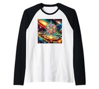 Metatron's Cube Sacred Geometry Raglan Baseball Tee