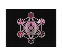 Metatron's Cube Sacred Math Pet Feeding Mat Dog Water Bowl Cat Food Place Mats Non Slip