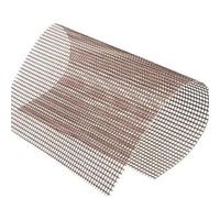 Metaximious Barbecue Grilling Mat Replacement Mesh Wire Net Non-Stick Grilling Mesh Pads Outdoor Activities Cook Reusable DIY(Brown)