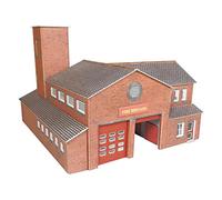 Metcalfe Model Kit - Miniature Toy Building - Modern Fire Station - Card Model Kit - Unisex - Ages 6+