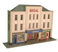 Metcalfe OO Low Relief Cinema & Shops Ready Cut Card Kit