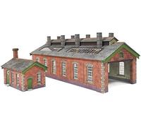 Metcalfe PN913 N Scale Double Track Engine Shed Card Kit