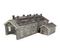Metcalfe Double Track Engine Shed - Stone Oo/Ho Gauge
