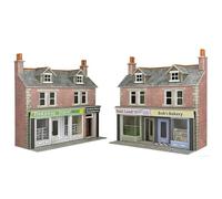 Metcalfe Victorian Terraced Shop Fronts Red Brick OO Gauge Model Railway Enthusiasts, Adults, Older Children