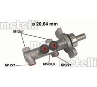Brake master cylinder Aluminium 05-0422 METELLI for CITROËN PEUGEOT