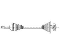 DRIVE SHAFT 17-0342 FOR VOLVO B4184S3/4184S 1.7L B4164S2/4164S 1.6L 4cyl V40