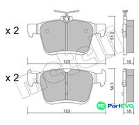 Brake pads 22-0951-0 METELLI for VW AUDI SEAT SKODA CUPRA