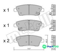 New Brake Pad Set, disc brake for HYUNDAI KIA:K9 I,K900 I,GENESIS,QUORIS I