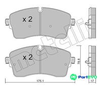 METELLI 22-1250-0 Brake pad set