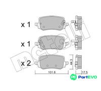 METELLI 22-1301-0 Brake pad set