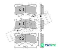 METELLI DISC BRAKE BRAKE PAD SET 2214010