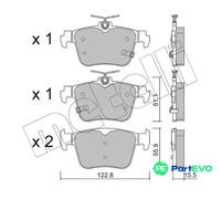 FITS MG MG 4 EV BRAKE PAD SET, DISC BRAKE 2214420 METELLI