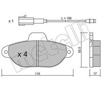 metelligroup 22-0159-2 Brake Pads, Made in Italy