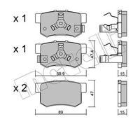 metelligroup 22-0173-1 - Made in Italy - Brake Pads