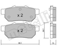 metelligroup 22-0176-0 - Made in Italy - Brake Pads