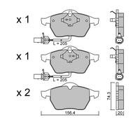 metelligroup 22-0181-3 Brake Pads, Made in Italy