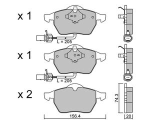 metelligroup 22-0181-3 Brake Pads, Made in Italy