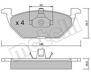 metelligroup 22-0211-0 Brake Pads, Made in Italy