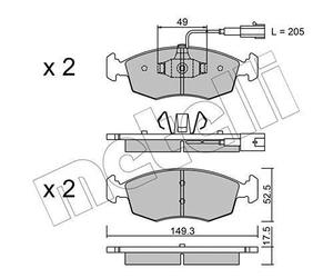 metelligroup 22-0274-4 Brake Pads, Made in Italy
