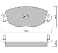 metelligroup 22-0318-0 Brake Pads, Made in Italy