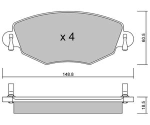 metelligroup 22-0318-0 Brake Pads, Made in Italy